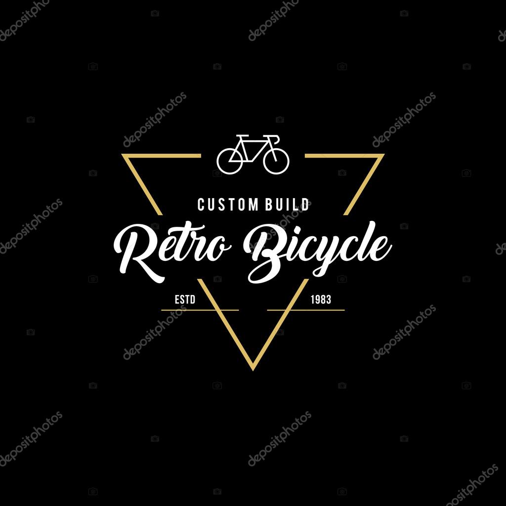 A great example illustration of retro vintage bicycle business areas