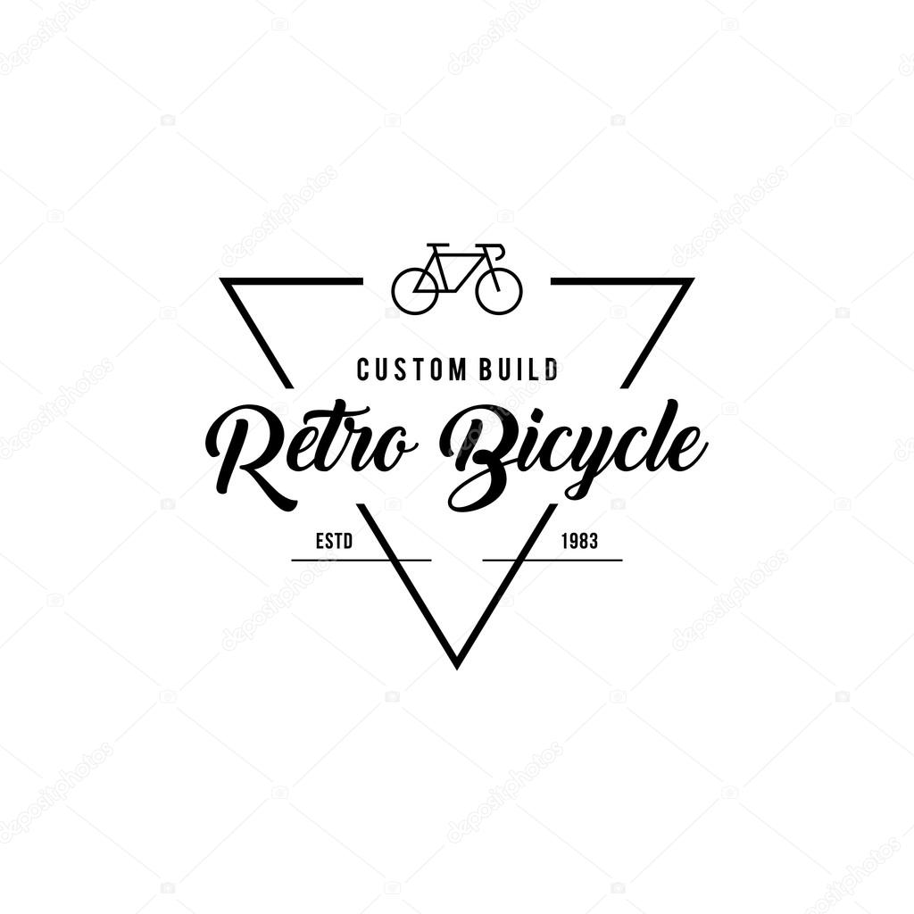 A great example illustration of retro vintage bicycle business areas