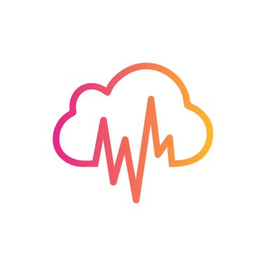 Bulut hizmet teknoloji Logo. iş kolu