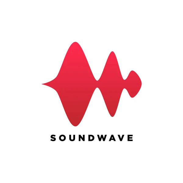 Music Logo concept sound wave, Audio Technology, Abstract Shape — Stock Vector