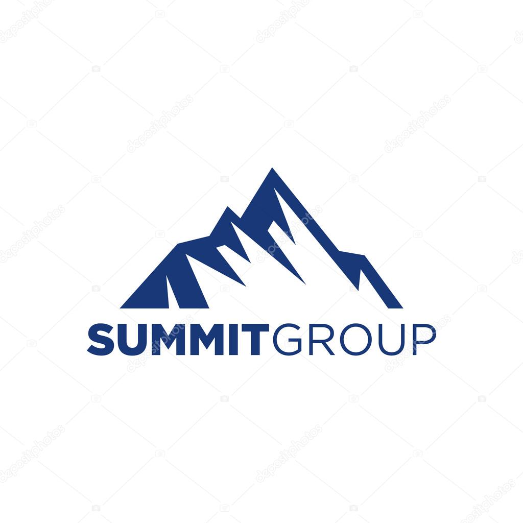 summit illustration and symbol, vector illustration of mountain, mountain logo