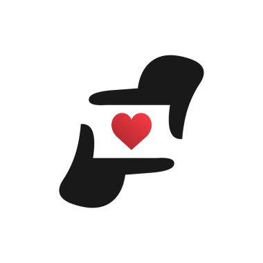 Fotoğraf logo şablonu, fotoğrafçı el temsil kamera