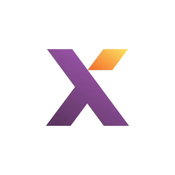 文字 X のロゴのテンプレート — ストックベクタ
