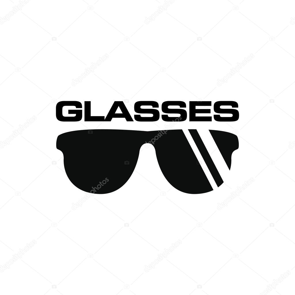 Glasses vector icon. Simple isolated symbol
