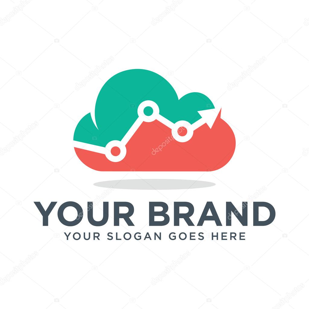 A great logo that suitable for Financial monitoring, analysis, cloud computing technology