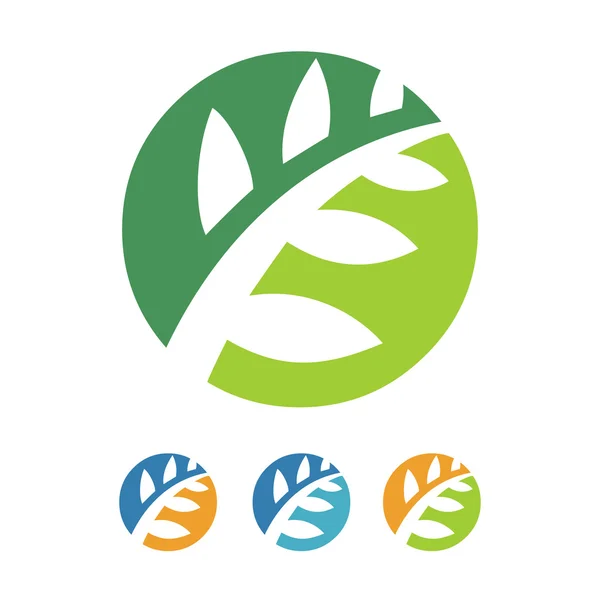 Modelo de logotipo ambiental de farmácia natural — Vetor de Stock