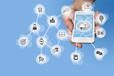 Dijital online pazarlama cep telefonu ve sosyal medya yanı sıra dijitalleşme tarafından etkin