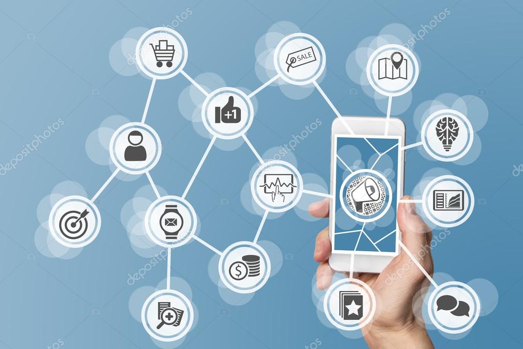 Digital online marketing enabled by mobile phone and social media as well as digitization
