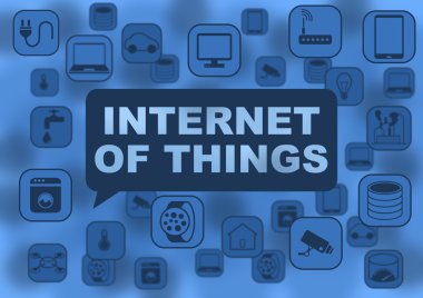 Internet şeyler şekil ile çeşitli nesneler