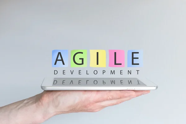 Agile development concept for mobile devices — Stock fotografie
