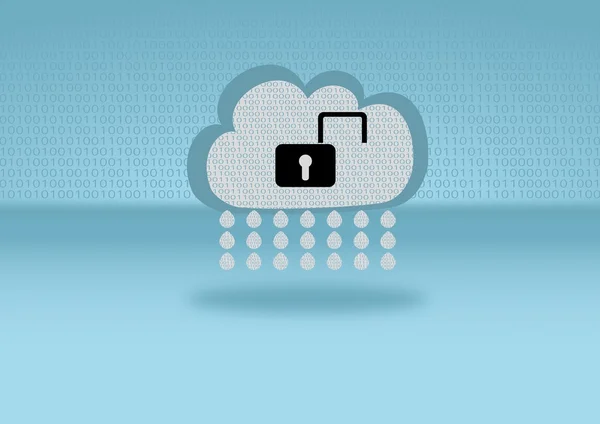 Big data cloud computing violación de seguridad —  Fotos de Stock