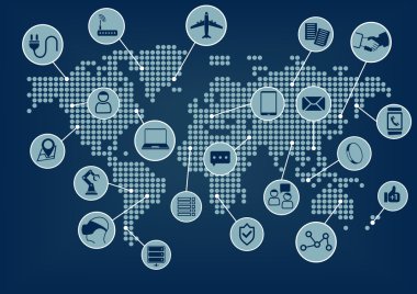 Nesnelerin İnterneti (Iot) bağlı cihazlarla dünya haritası