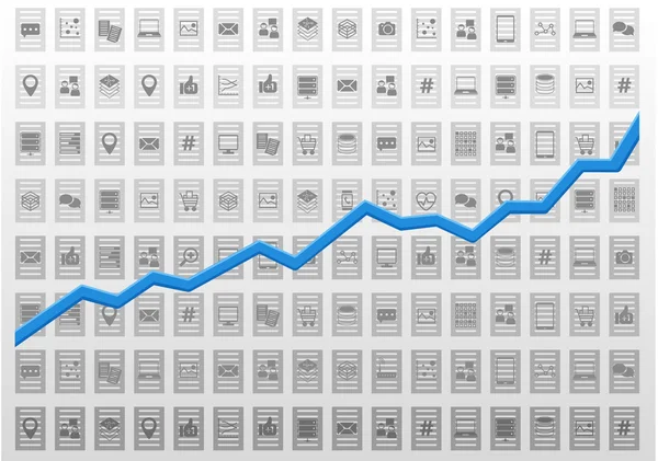 Resumen ilustración vectorial de análisis de tecnología de la información — Vector de stock