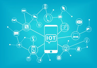 Çok (şey Internet) kavramı. Cep telefonu her şeyin internete bağlı.