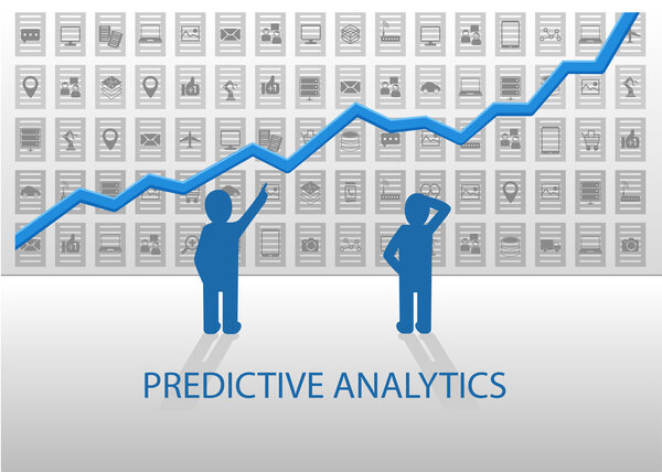 Predictive analytics illustration information dashboard