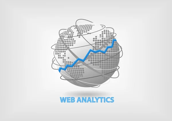 Web Analytics kavram olarak vektör çizim — Stok Vektör
