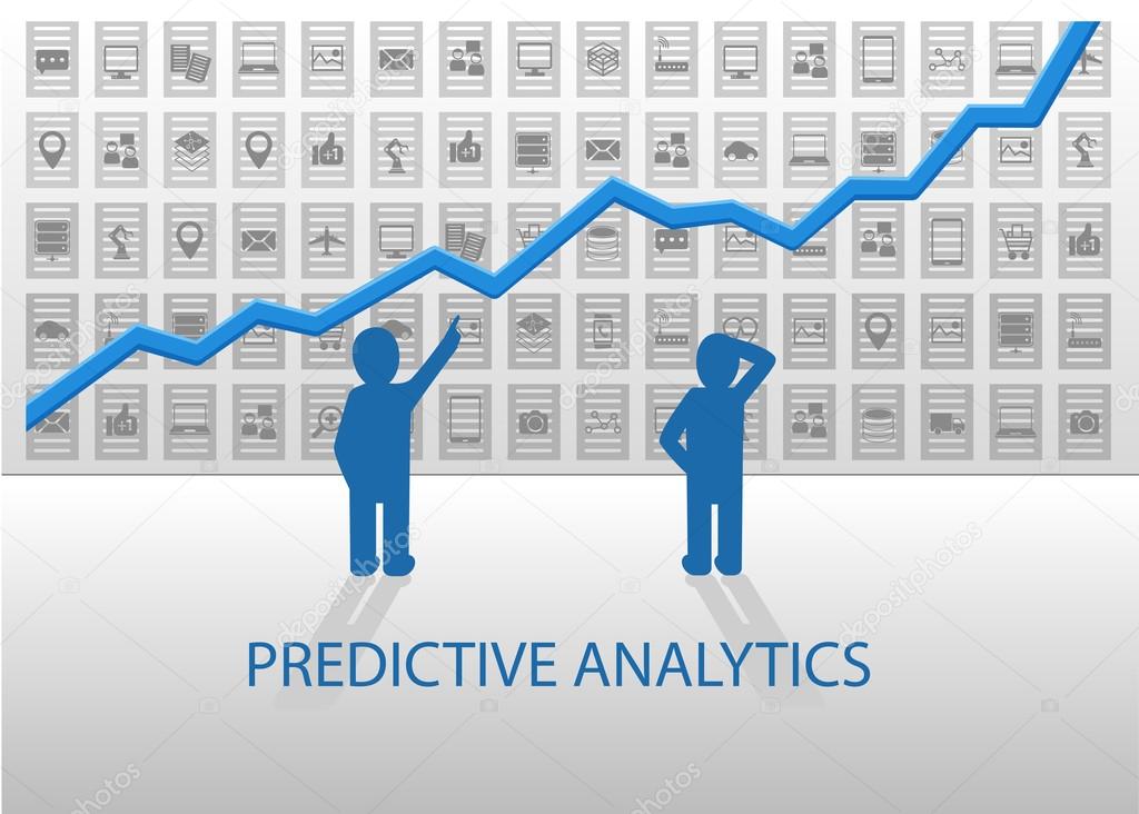 Predictive analytics illustration information dashboard