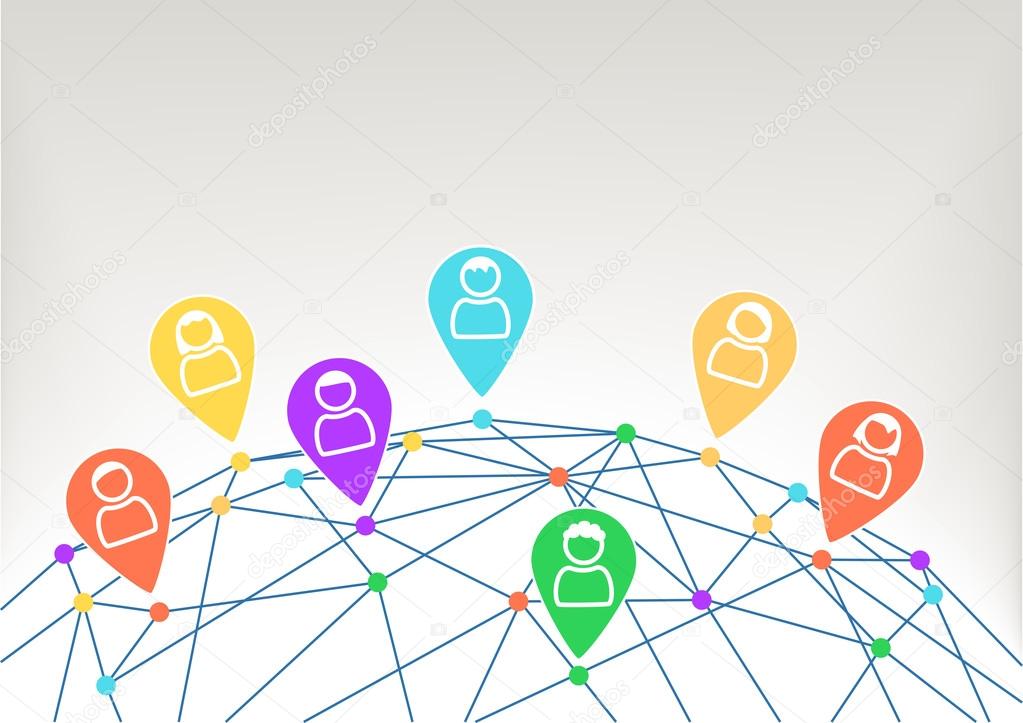 Global social network between different persons