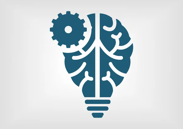 Inteligente aprendizaje automático e inteligencia artificial vector icono infografía — Archivo Imágenes Vectoriales