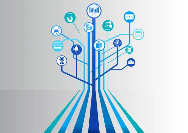 Infographie Big Data comme illustration vectorielle — Image vectorielle