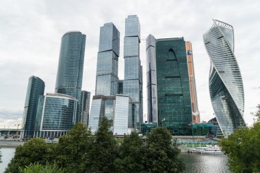 Moskova - 21 Ağustos 2016: Moskova şehir manzarası üzerinde 21 Ağustos 2016 Moskova, Rusya.