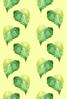 yaprak suluboya desen 