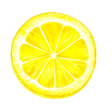 Sulu Boya limon kesilmiş