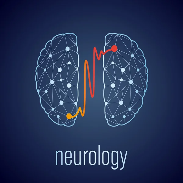 Streszczenie Neurologia twórczych koncepcji z ludzkiego mózgu — Wektor stockowy