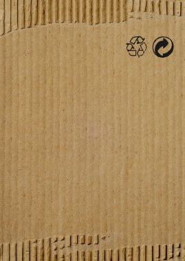 Karton kağıt doku arka plan ile işaretler geri dönüşüm