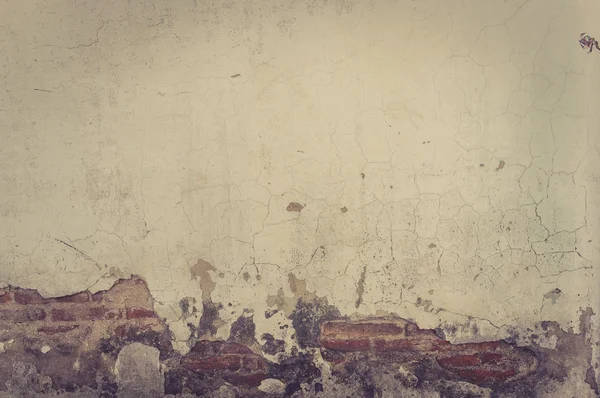 Oude muur met scheuren achtergrond — Stockfoto