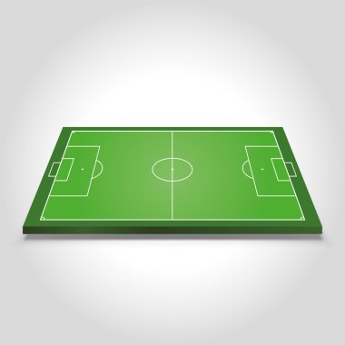 Gri arka plan üzerinde futbol sahası