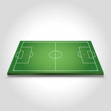Gri arka plan üzerinde futbol sahası