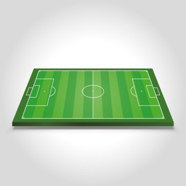 Gri arka plan üzerinde futbol sahası
