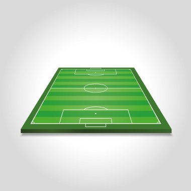 Gri arka plan üzerinde futbol sahası