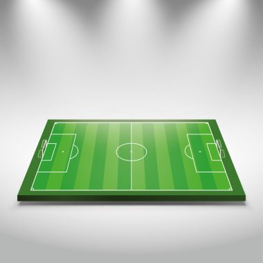 Parlak Spot ışıklı futbol sahası