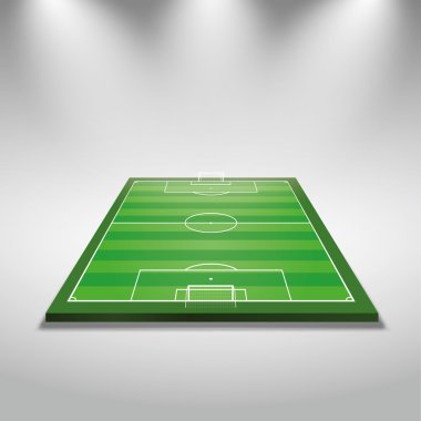 Parlak Spot ışıklı futbol sahası