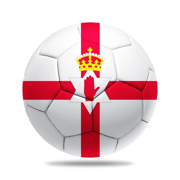 3D soccer ball with  team flag — Stock Photo, Image