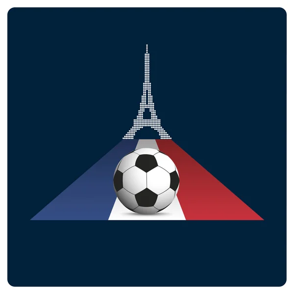 Calcio o calcio Francia Euro 2016. Icona design . — Vettoriale Stock