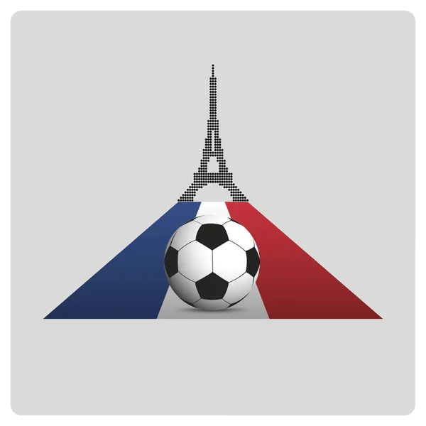 축구 또는 축구 프랑스 유로 2016입니다. 아이콘 디자인. — 스톡 벡터