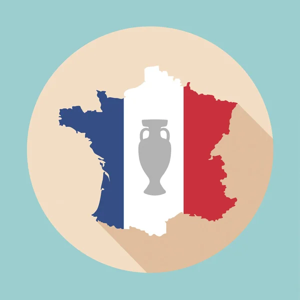 Франції євро 2016 логотипи. Плоский дизайн — стоковий вектор