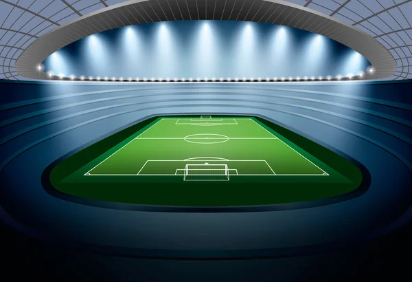 Estádio de futebol com luz local. Estádio de futebol . — Vetor de Stock