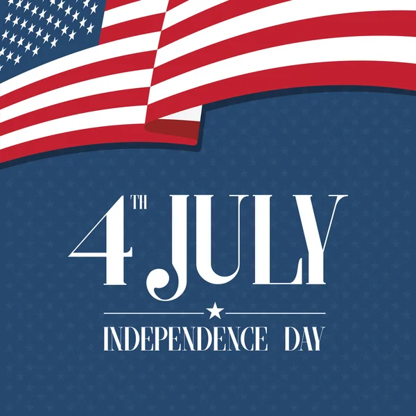 Czwartego lipca, amerykańskiego dnia niepodległości. — Wektor stockowy