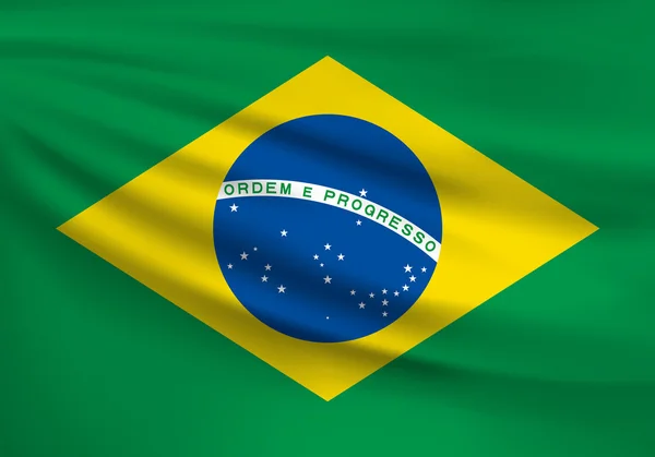 Bandeira do Brasil. Ilustração vetorial . — Vetor de Stock