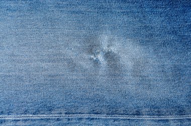 Eski denim jean doku kadar kapatın.