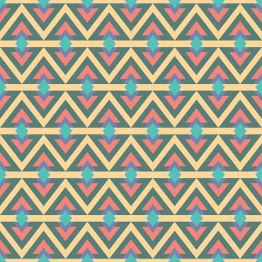 Etnik boho Dikişsiz desen. Soyut vintage süsleme. Vektör