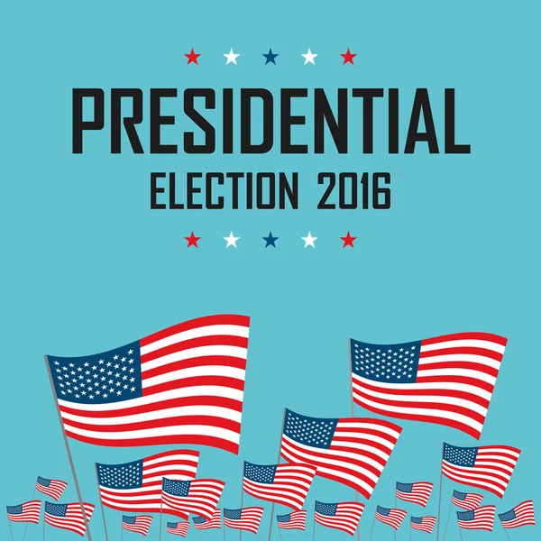 2016 campaña electoral presidencial de EE.UU. . — Vector de stock