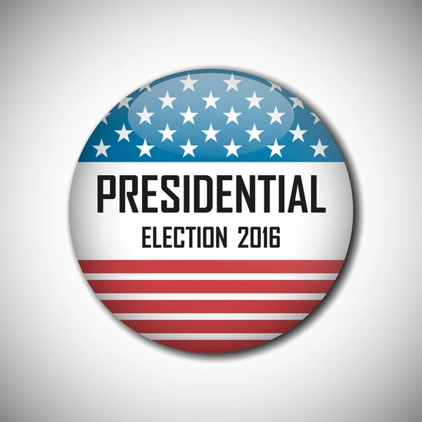 USA presidentsverkiezingen knop badge campagne. — Stockvector