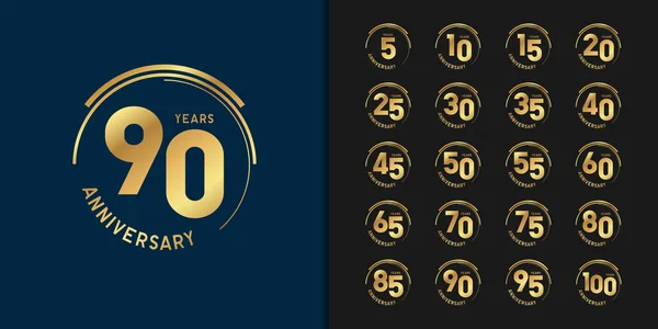 Een Jubileumlogotype Gouden Jubileum Embleem Ontwerp Vectorillustratie — Stockvector