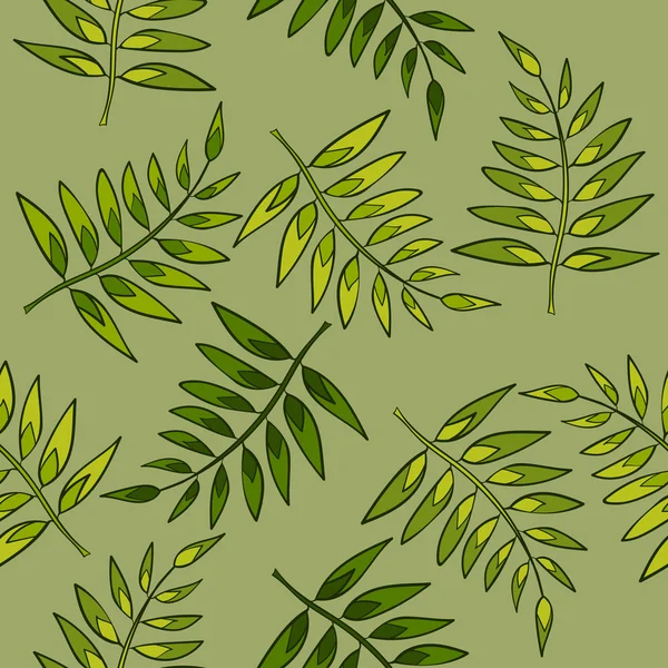 Seamless pattern with leaves — Stock Vector