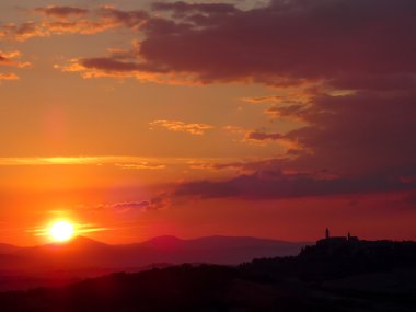 Günbatımı ile peyzaj